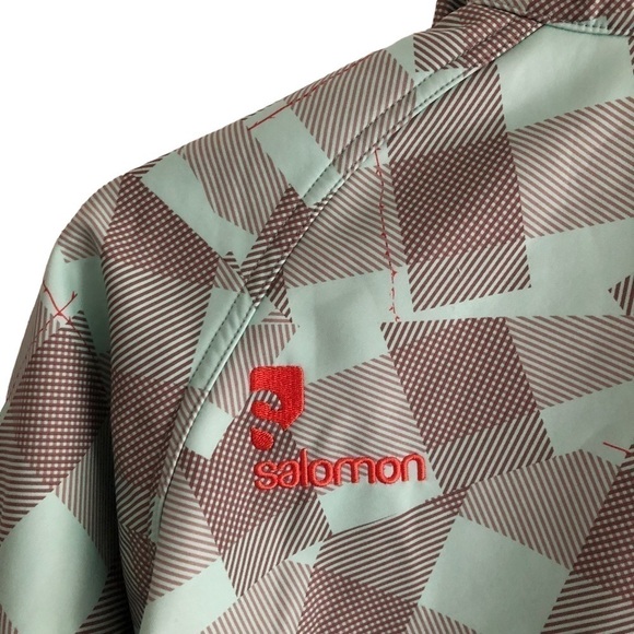 Salomon Green Print Jacket Womens Size XS - Picture 9 of 14